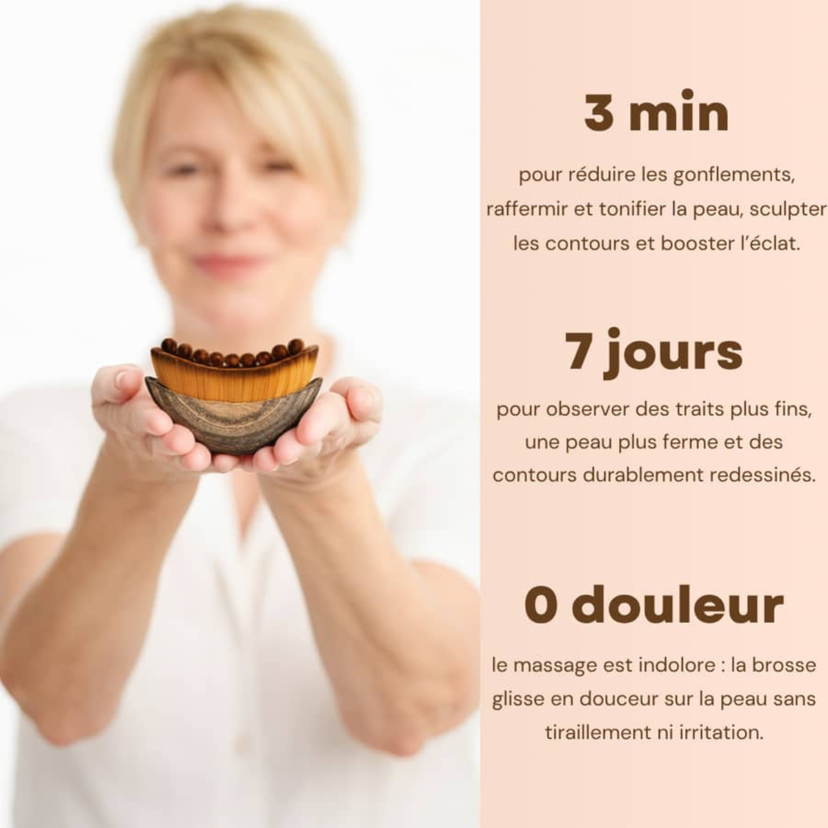 OmiBrush résultat drainage lymphatique peau lumineuse